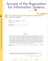 Journal of the Association for Information Systems 