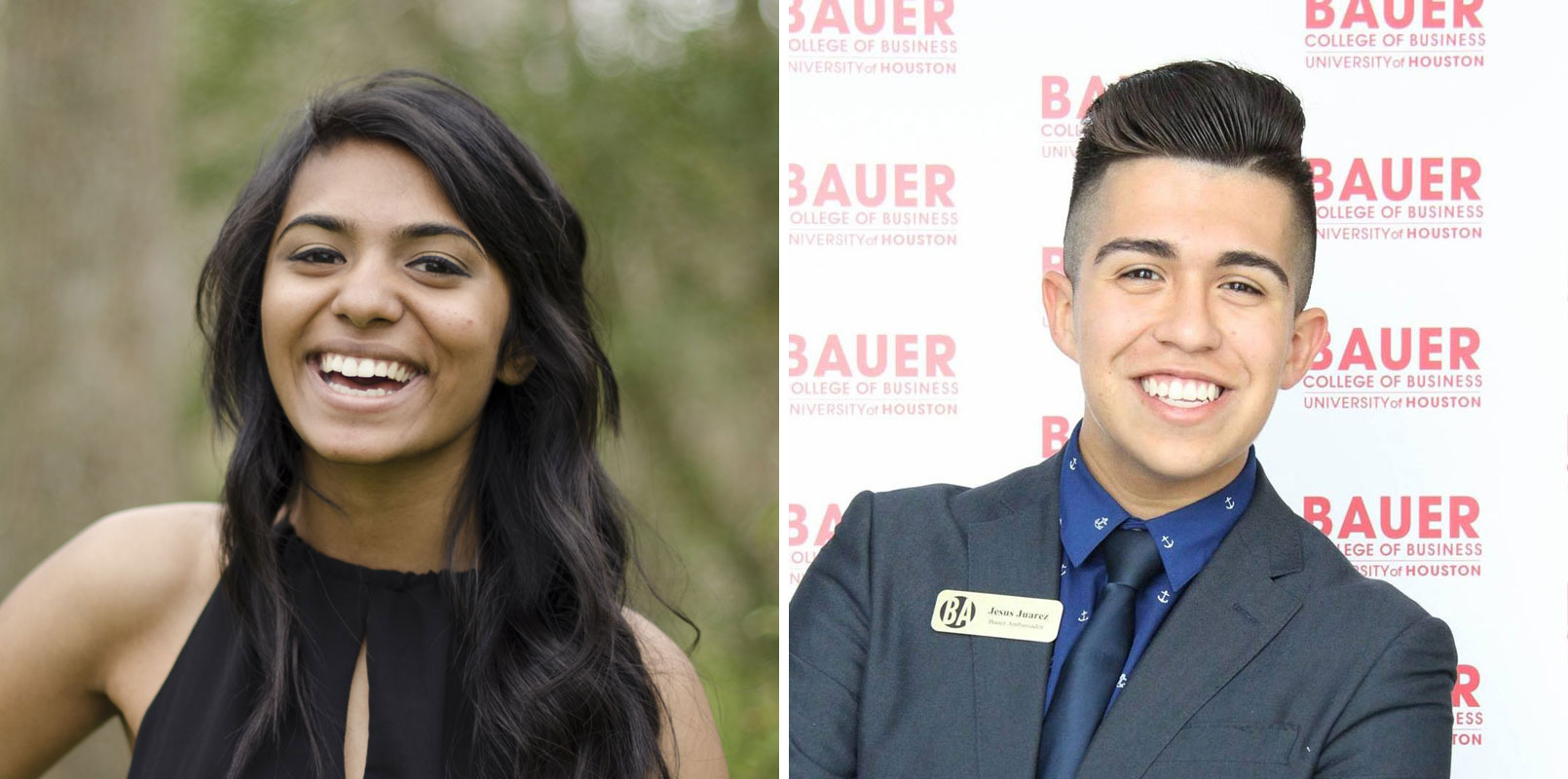 Bauer College accounting majors Jesus Juarez and Lydia Mammen each earned $10,000 from the RSM US LLP “Power Your Education” Scholarship.