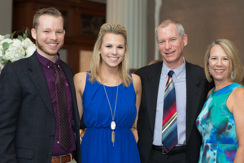When John R. Nieser (BBA ’80), third from left, died unexpectedly in 2016, his wife Terri and their children Eric and Elise created a scholarship in his name at Bauer College for accounting and finance majors.