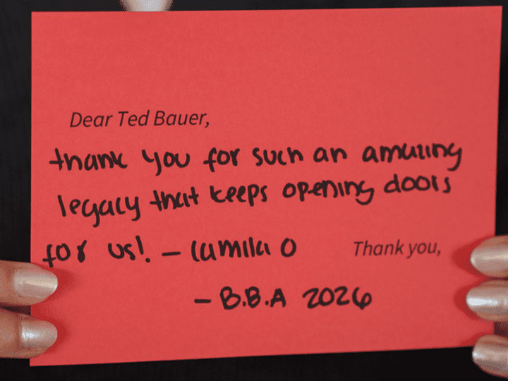 Dear Ted Bauer