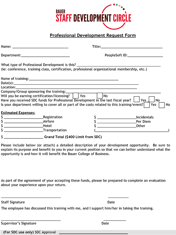 Professional Development Request Form
