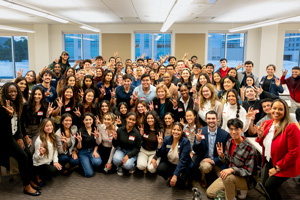 Group photo during Bauer Leadership Night 2023