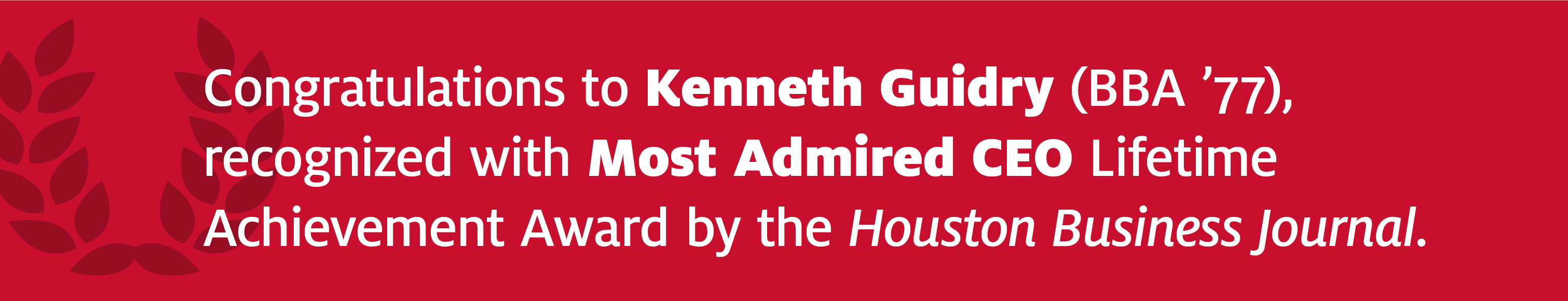 Congratulations Kenneth Guidry