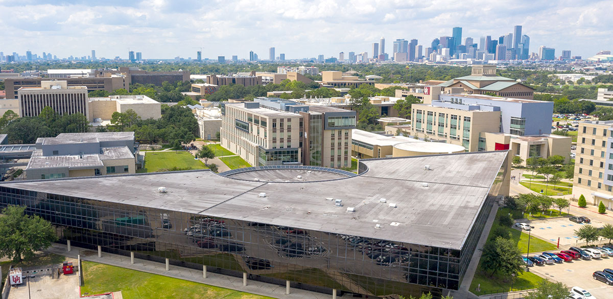 Photo: Bauer College with Houston Downtown in the background